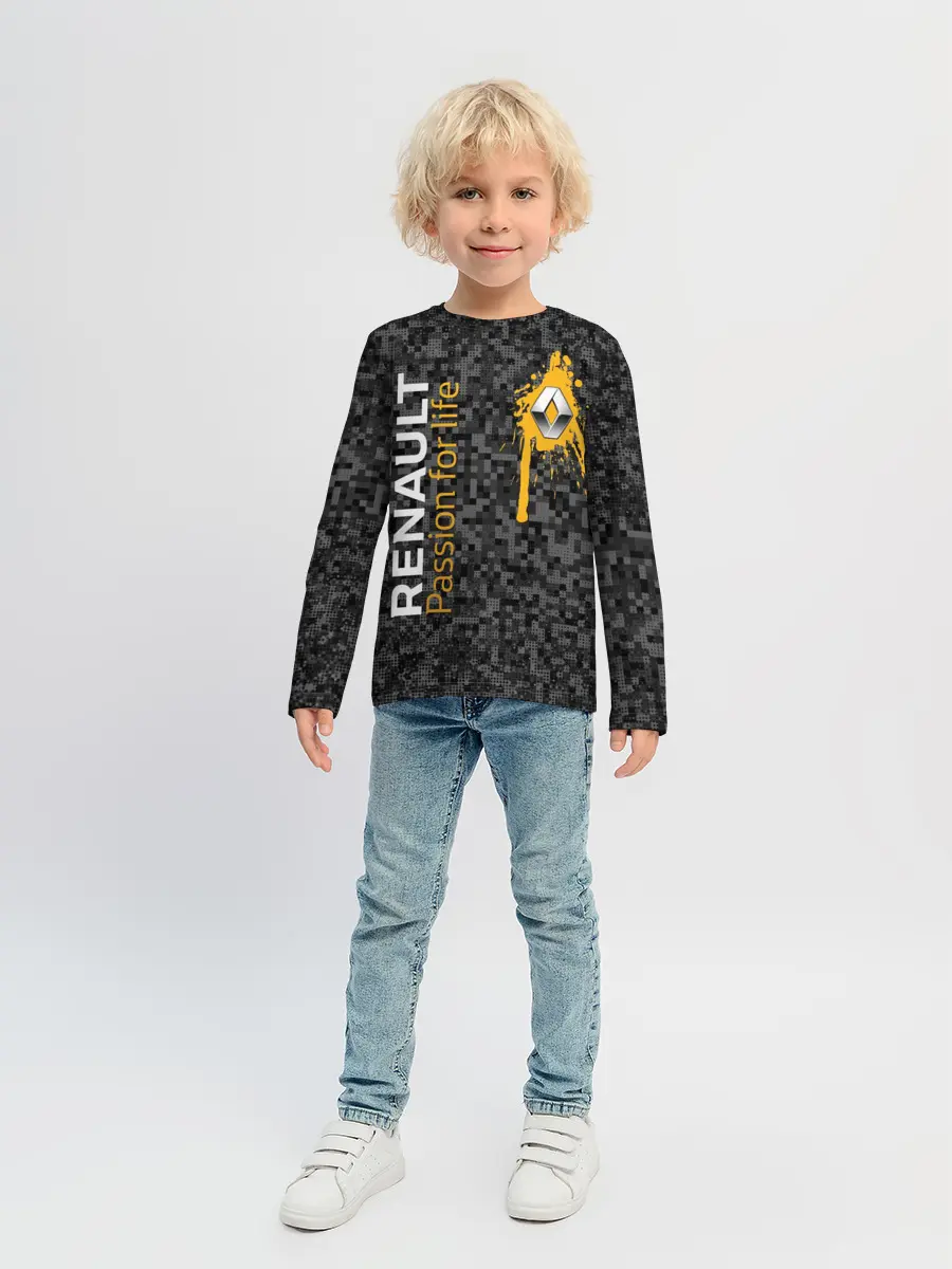 Детский лонгслив / Рено камуфляж