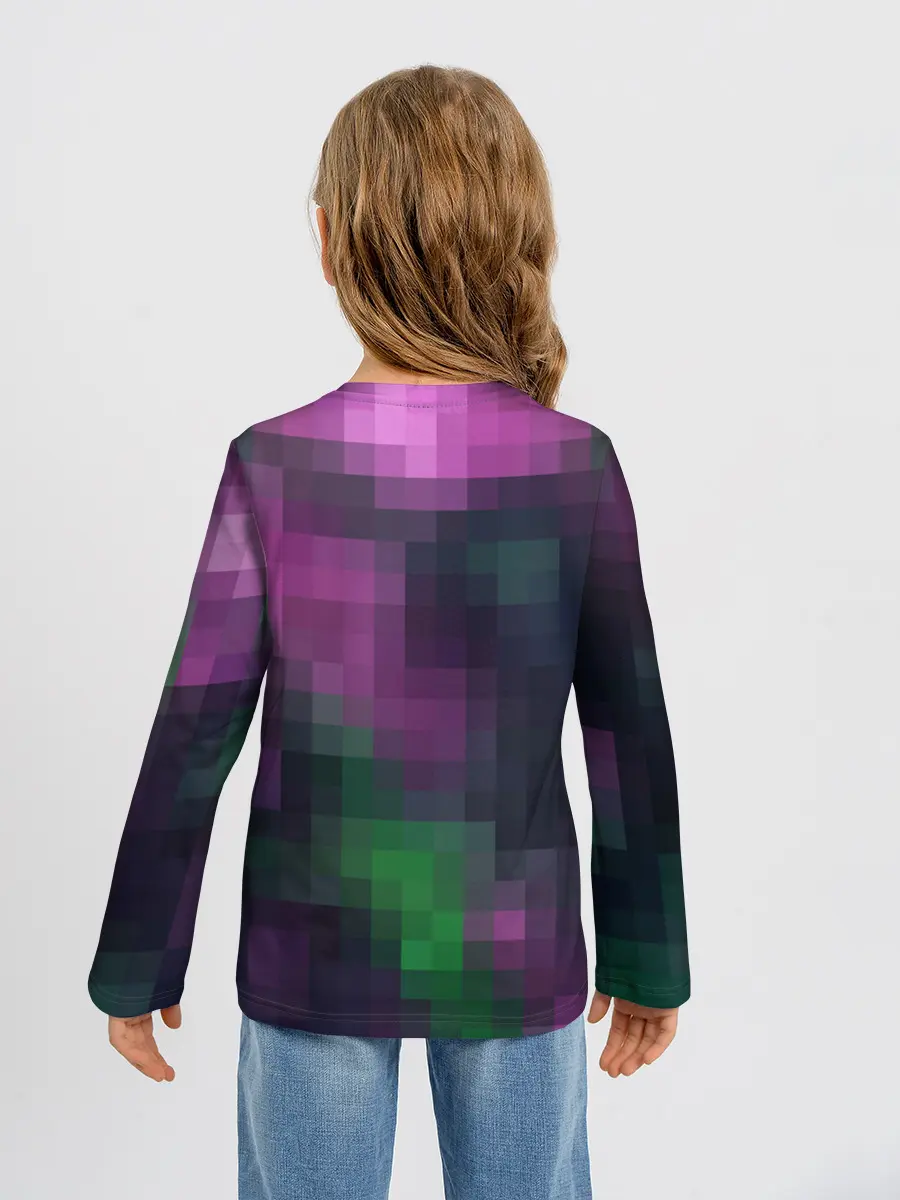 Детский лонгслив / Разноцветный геометрический уз