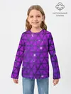 Детский лонгслив / Фиолетовые треугольники