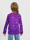 Детский лонгслив / Фиолетовые треугольники