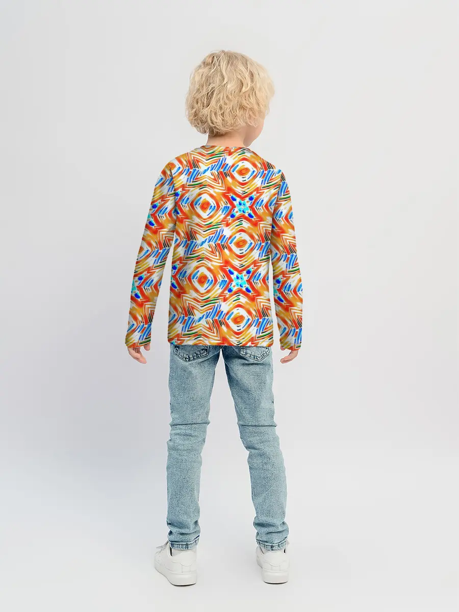 Детский лонгслив / Летний абстрактный узор