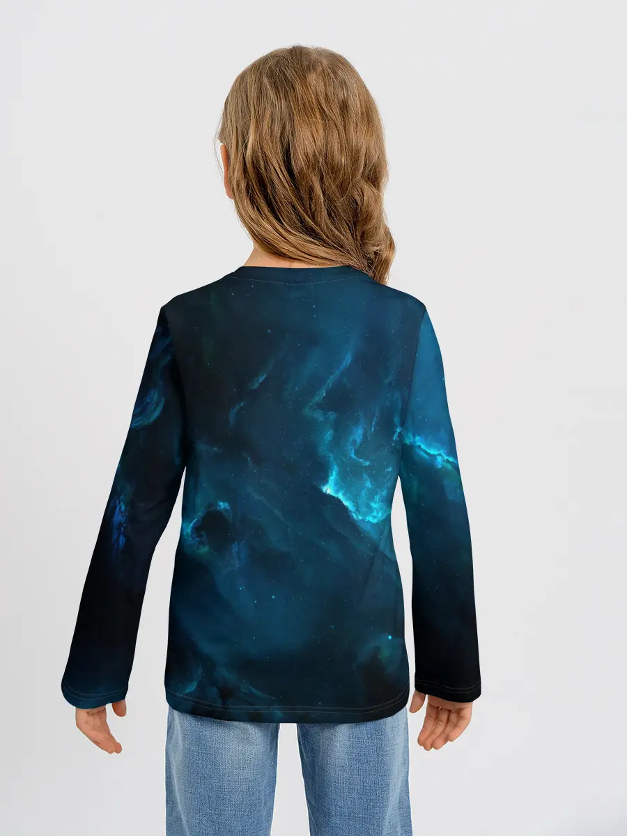 Детский лонгслив / Котик Космонавт