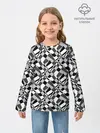 Детский лонгслив / Черно-белый абстрактный узор