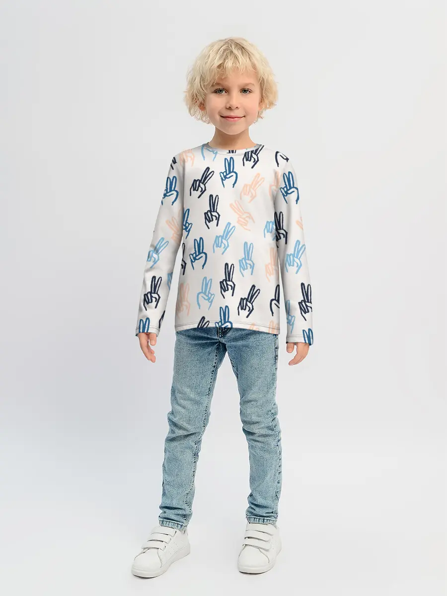 Детский лонгслив / Знаки победы