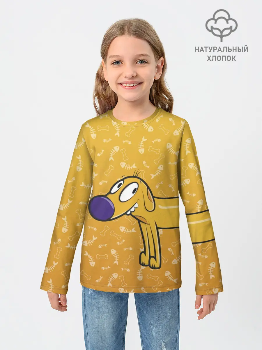 Детский лонгслив / КОТОПЕС | Пес спереди