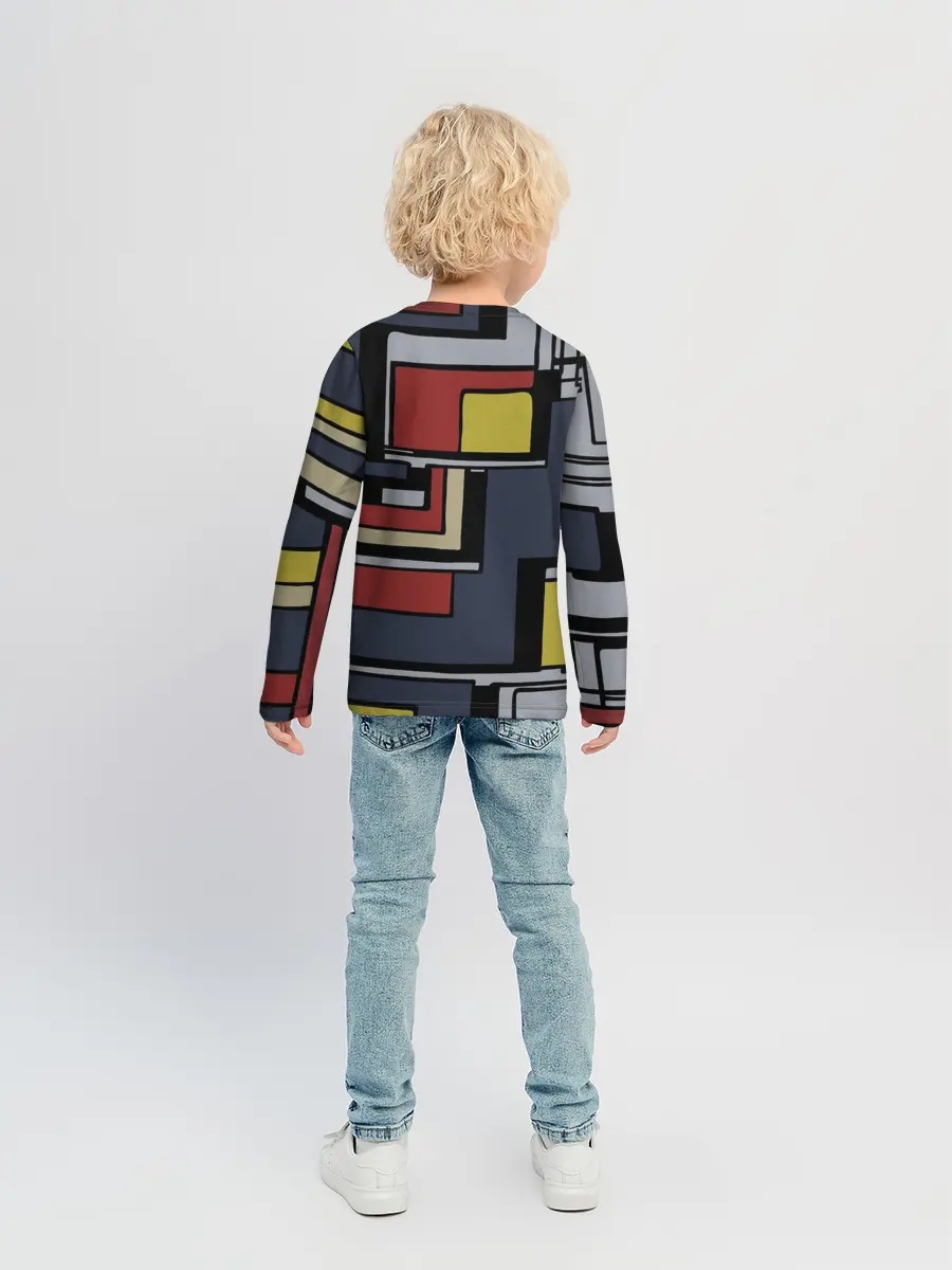 Детский лонгслив / Геометрия