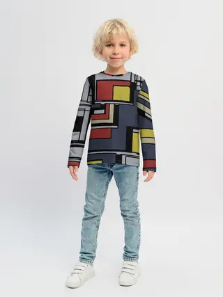 Детский лонгслив / Геометрия