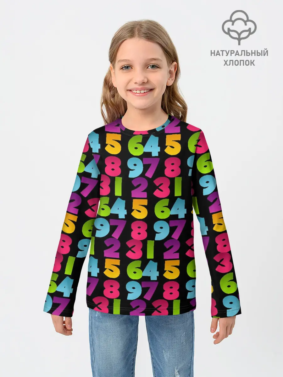 Детский лонгслив / цифры
