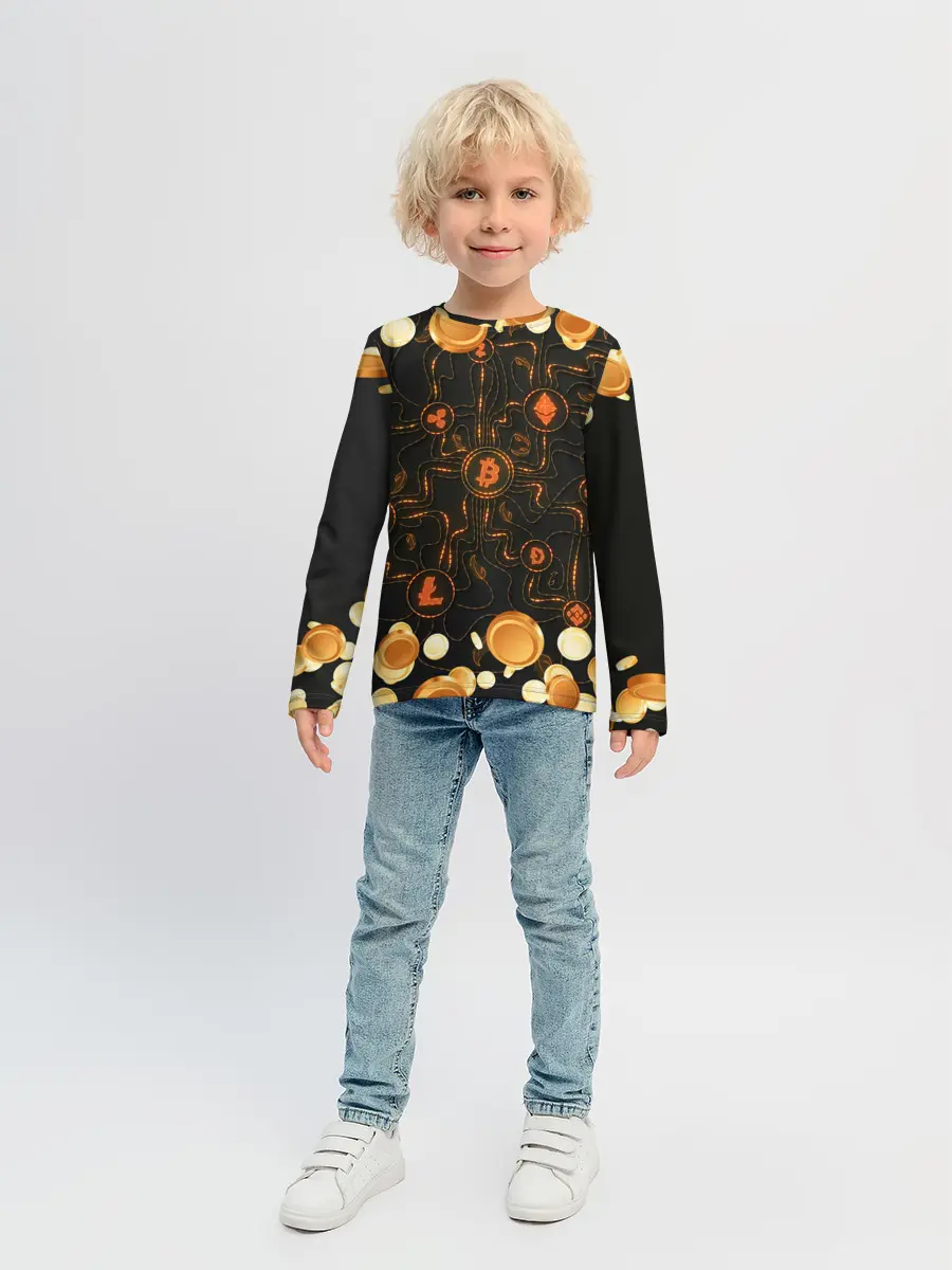 Детский лонгслив / Криптовалюта | Crypto