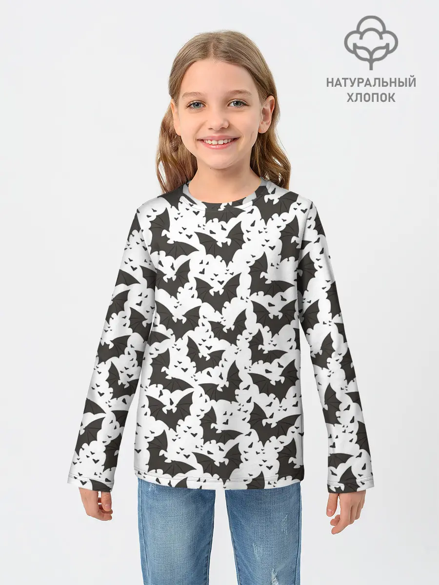 Детский лонгслив / Летучие мыши