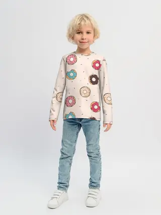 Детский лонгслив / Кусанные пончики