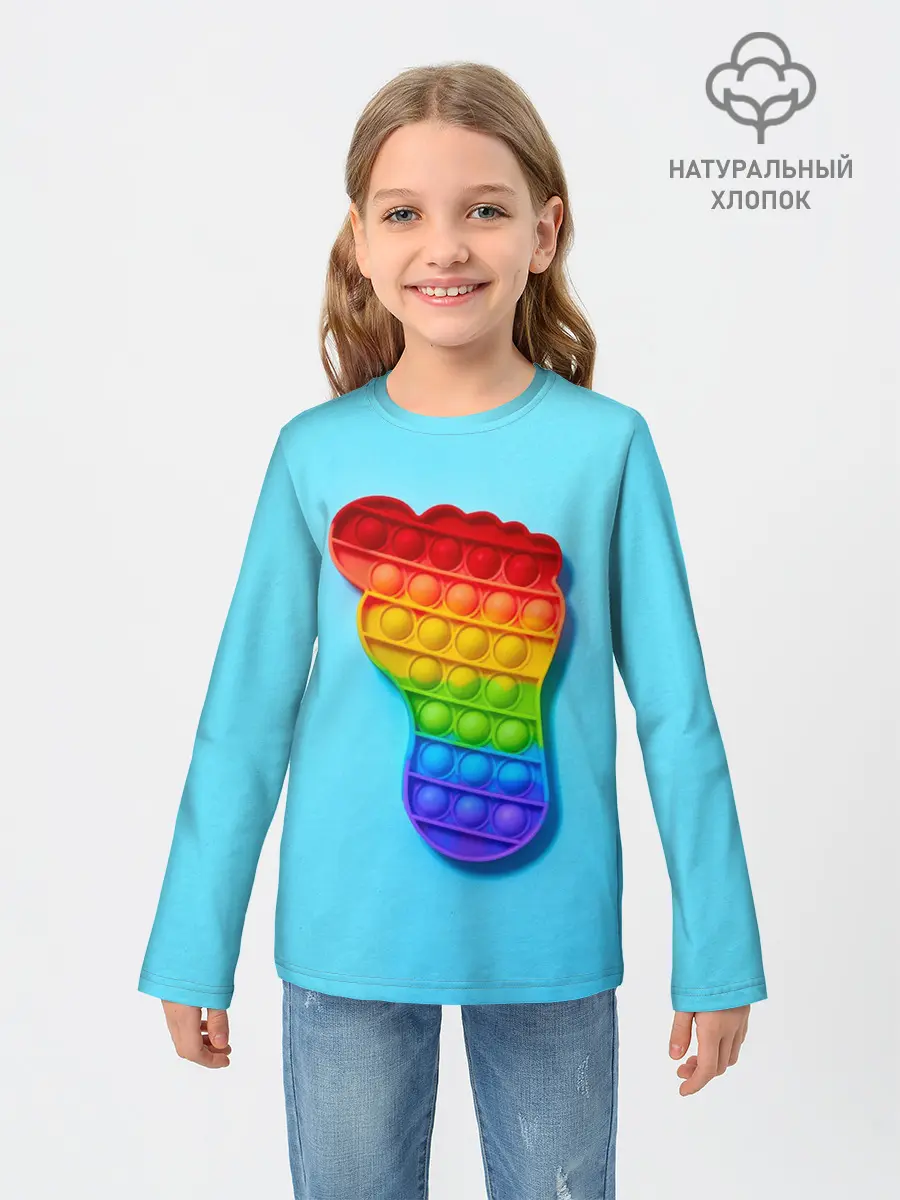 Детский лонгслив / ПОП ИТ СЛЕД НОГИ