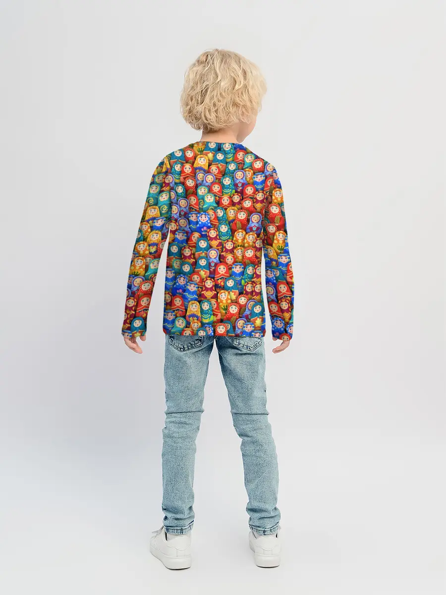 Детский лонгслив / Матрёшки