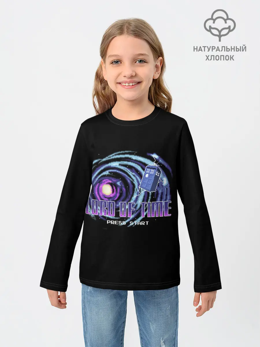 Детский лонгслив / Doctor who 8 bit
