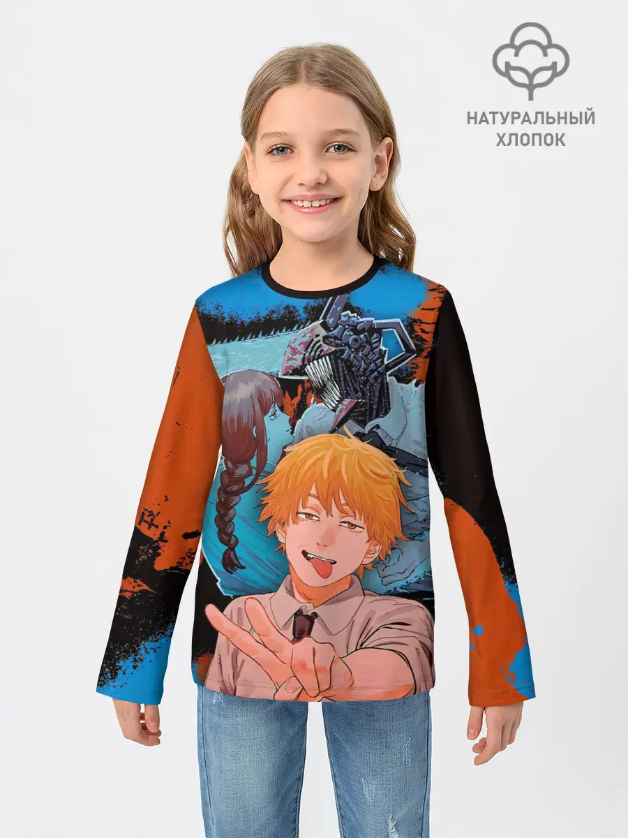 Детский лонгслив / Дэндзи и Макима