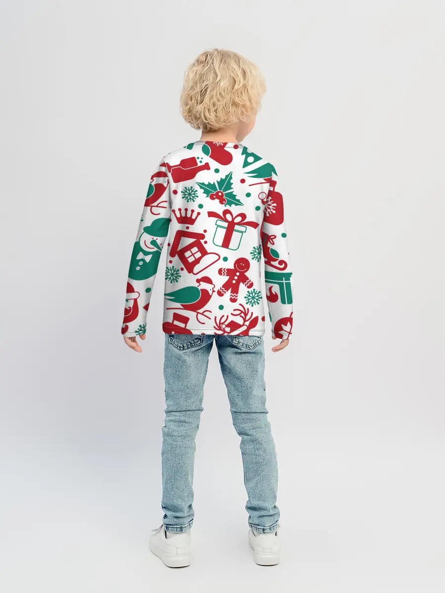 Детский лонгслив / Merry Christmas3D