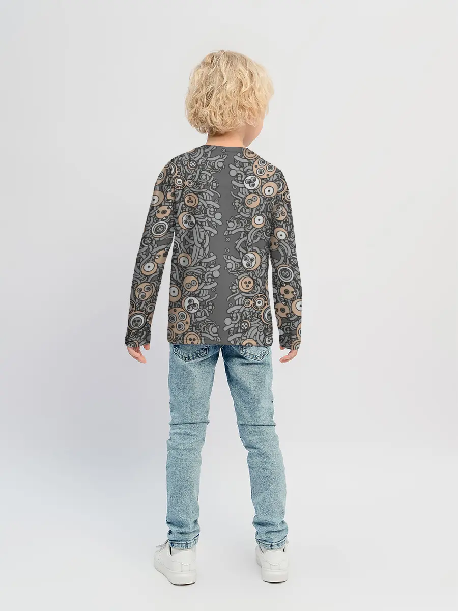 Детский лонгслив / психоделика киберпанк