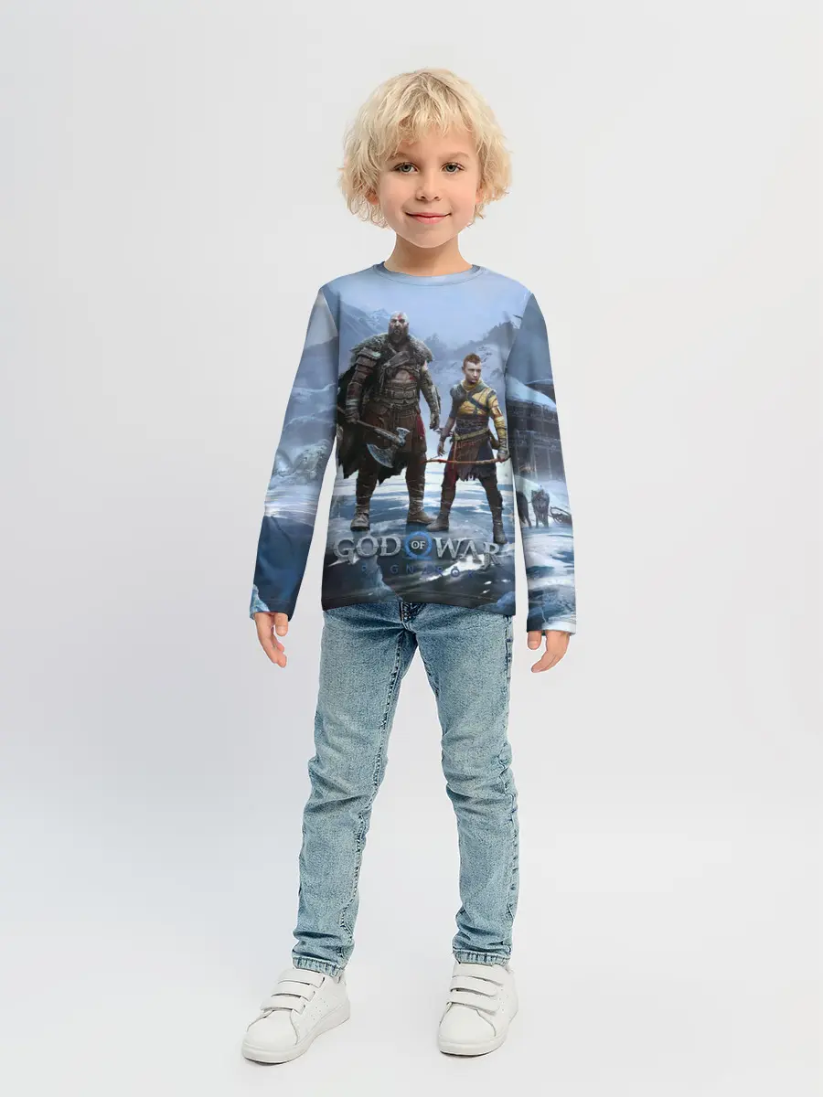 Детский лонгслив / Кратос и Атрей Рагнарек