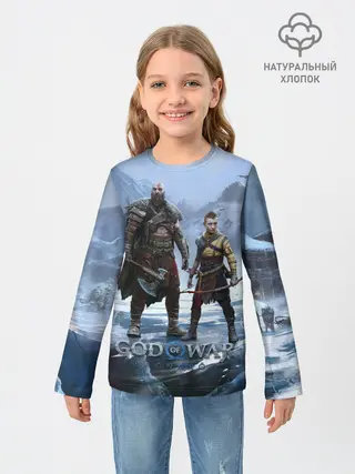 Детский лонгслив / Кратос и Атрей Рагнарек