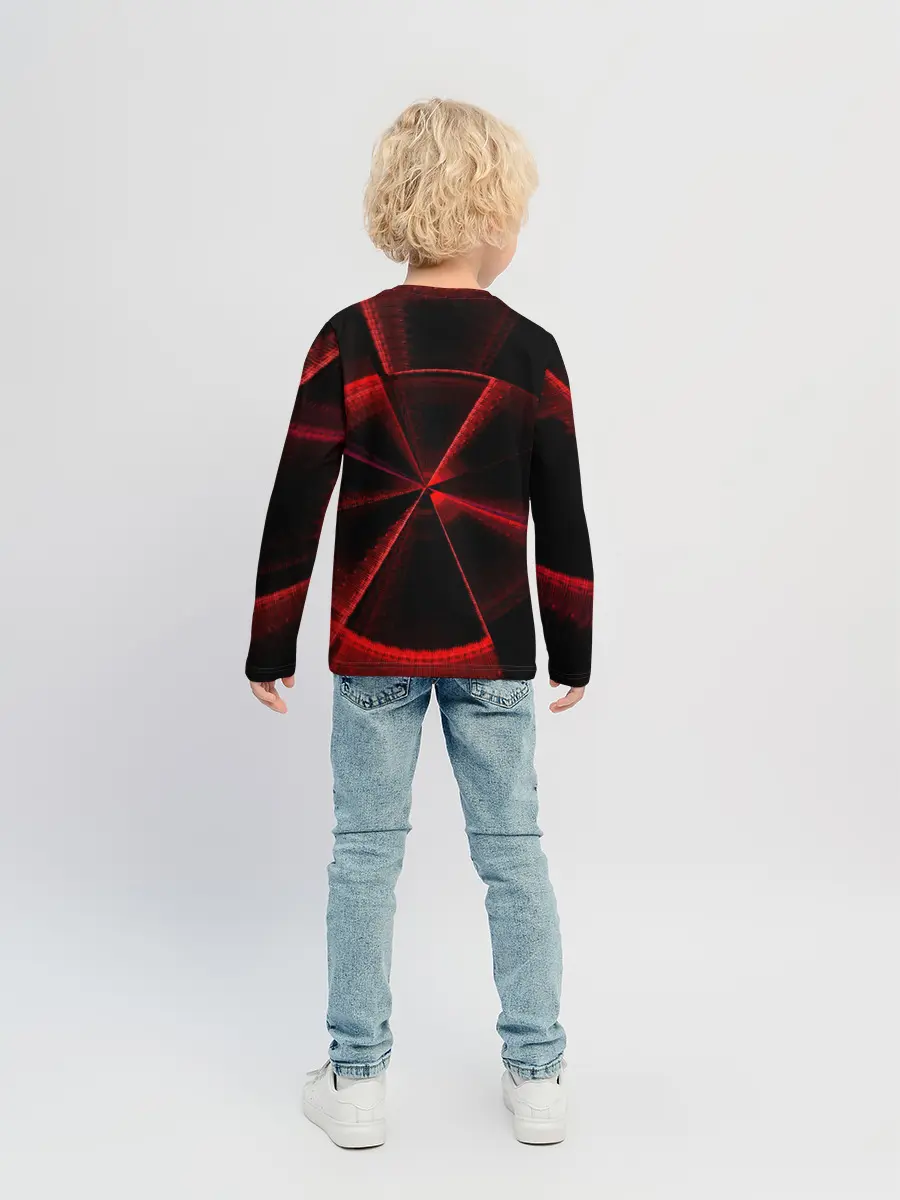 Детский лонгслив / Атомный неон