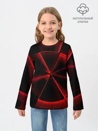 Детский лонгслив / Атомный неон