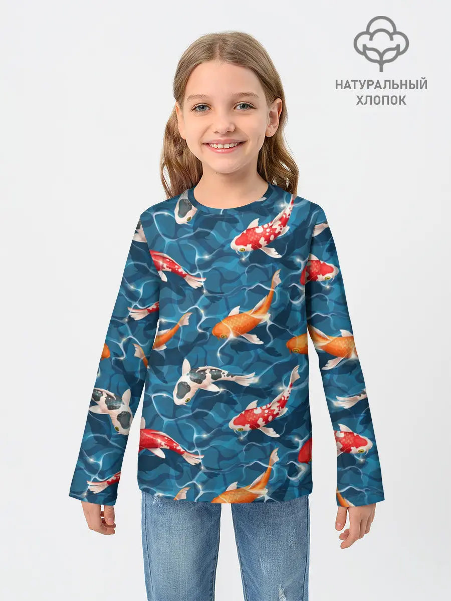Детский лонгслив / Японские карпы