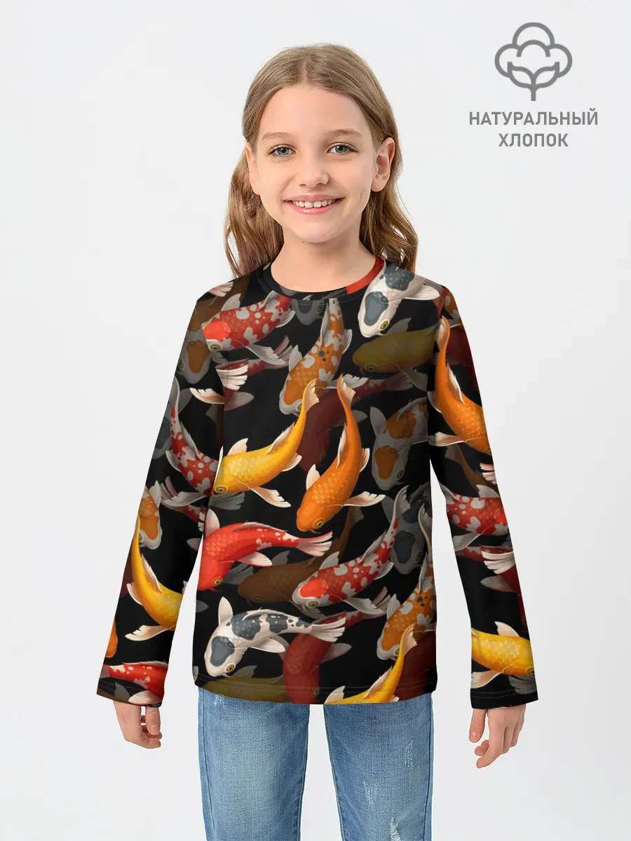Детский лонгслив / Карпы кои | Японские карпы