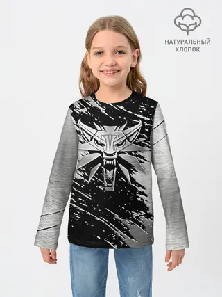 Детский лонгслив / THE WITCHER LOGO STEEL
