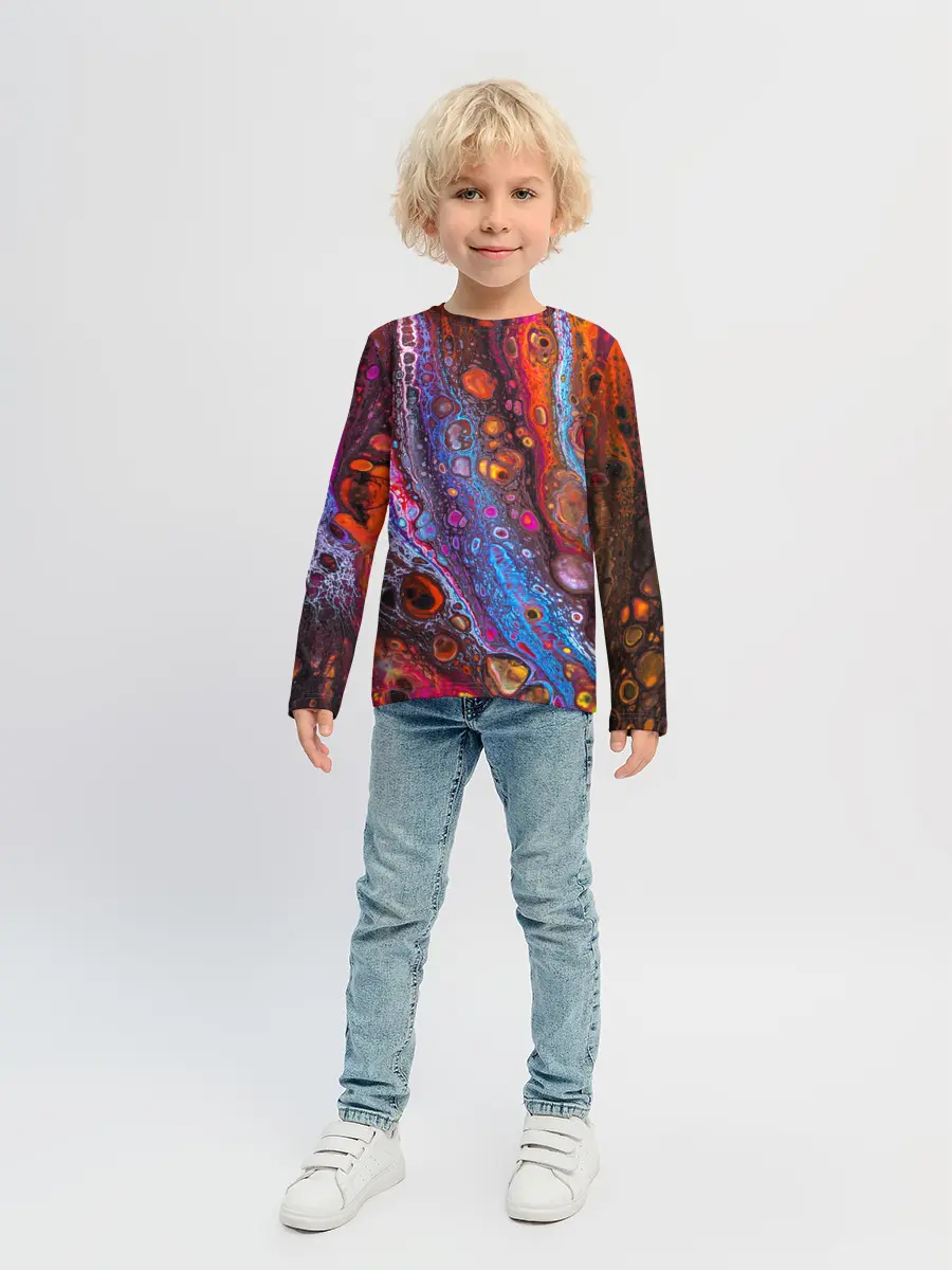 Детский лонгслив / Брызги на камнях