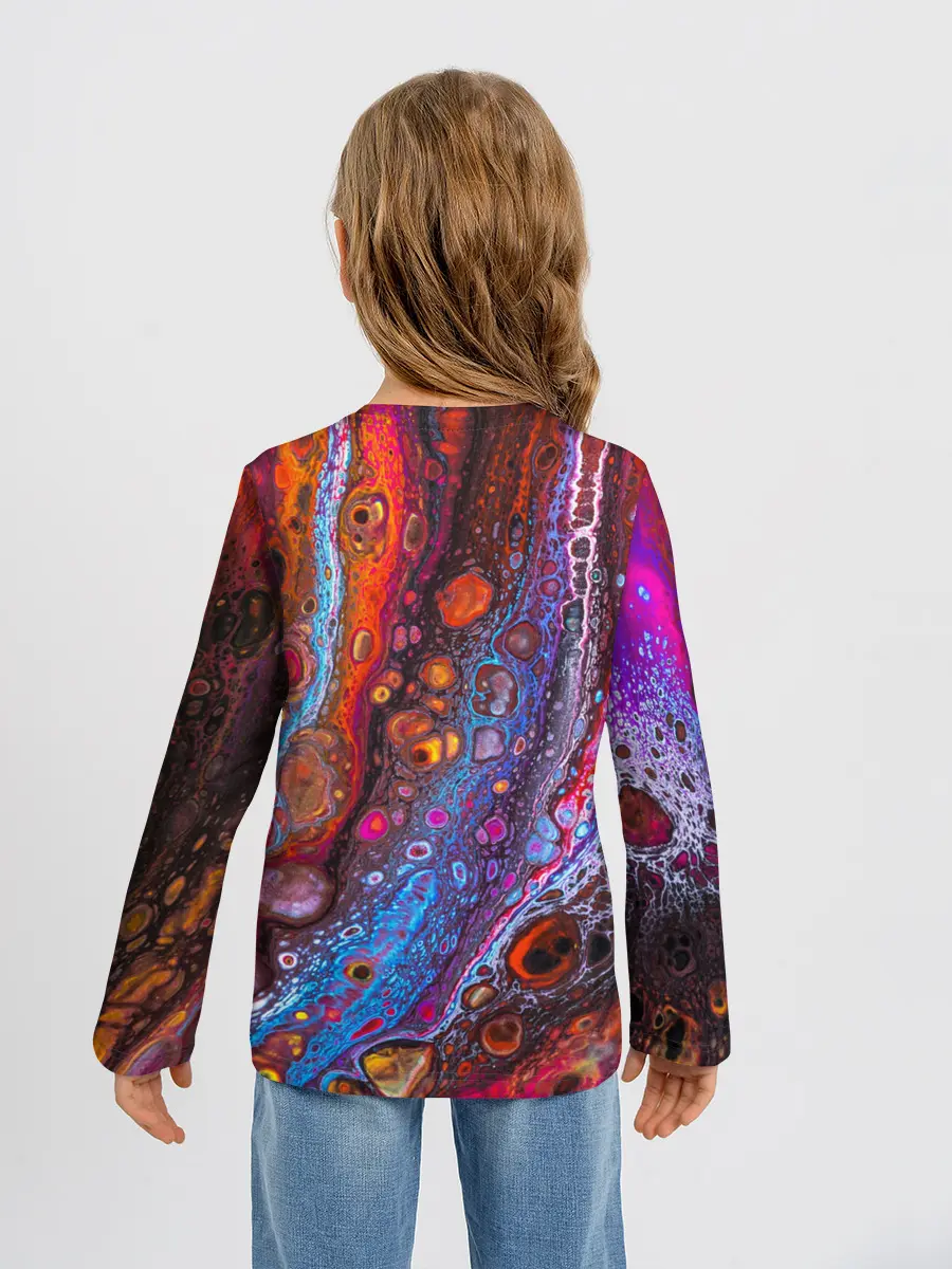 Детский лонгслив / Брызги на камнях