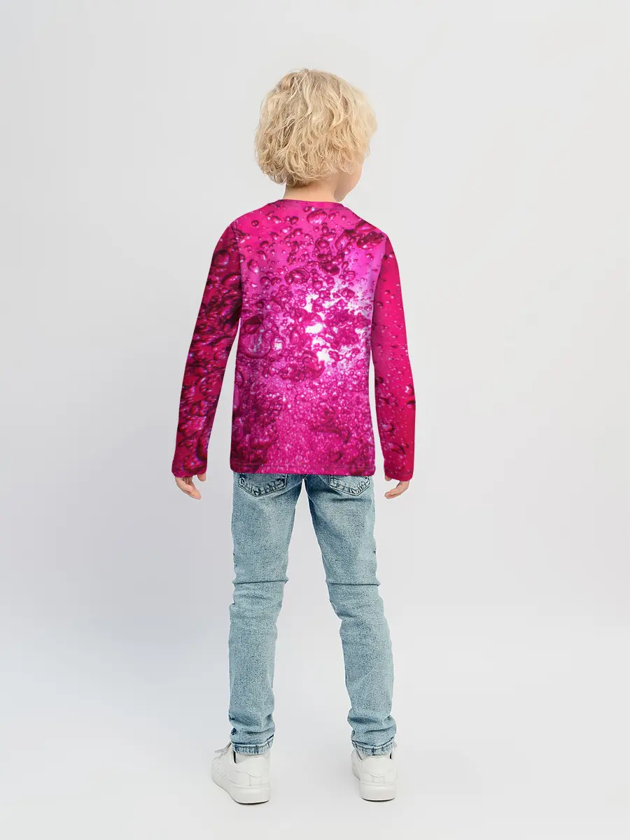 Детский лонгслив / Розовые Пузырьки