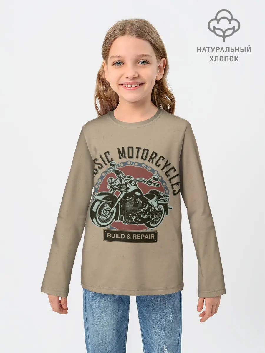 Детский лонгслив / Классические мотоцклы