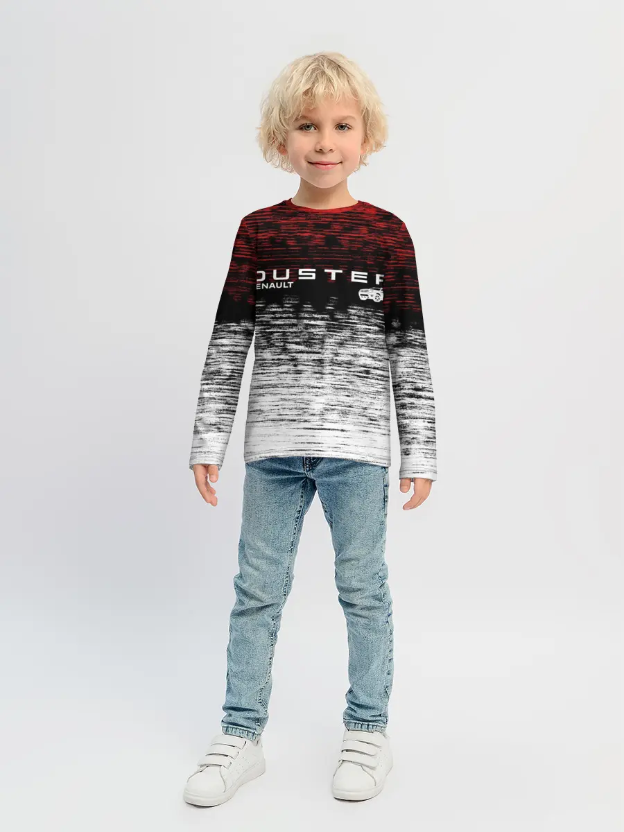Детский лонгслив / Renault Duster | полосы гранж