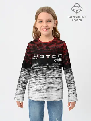 Детский лонгслив / Renault Duster | полосы гранж