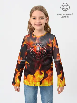 Детский лонгслив / FIRE GEARS OF WAR | ПОСТЕР В ОГНЕ