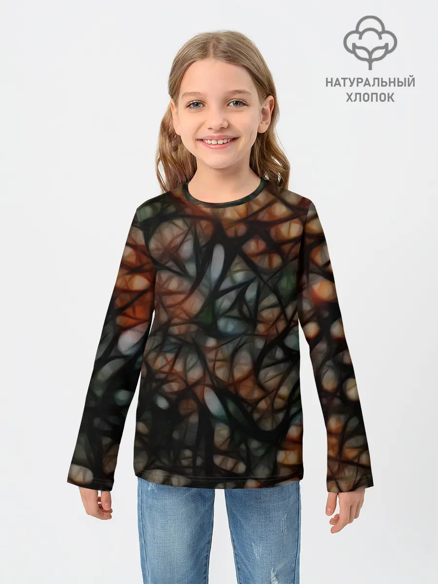 Детский лонгслив / Мраморная паутинка