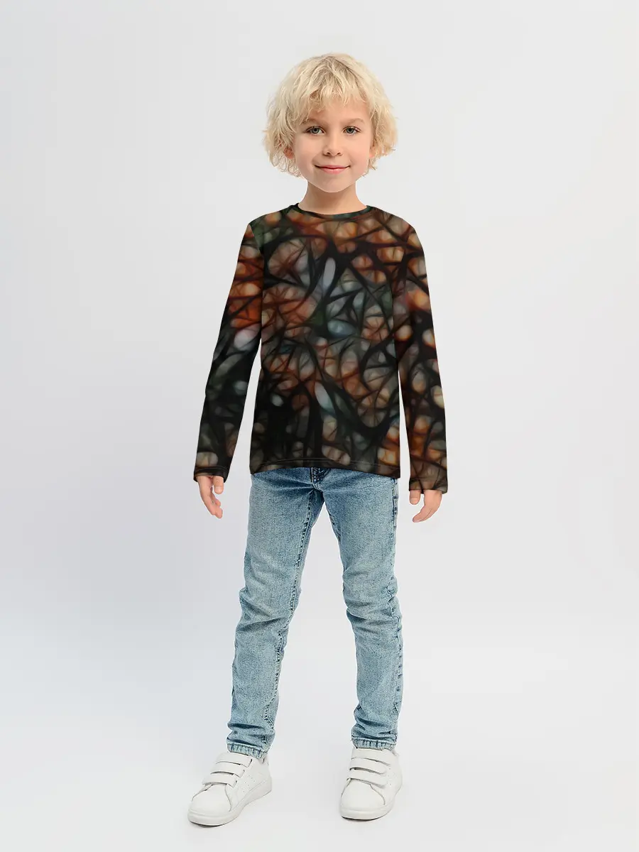 Детский лонгслив / Мраморная паутинка