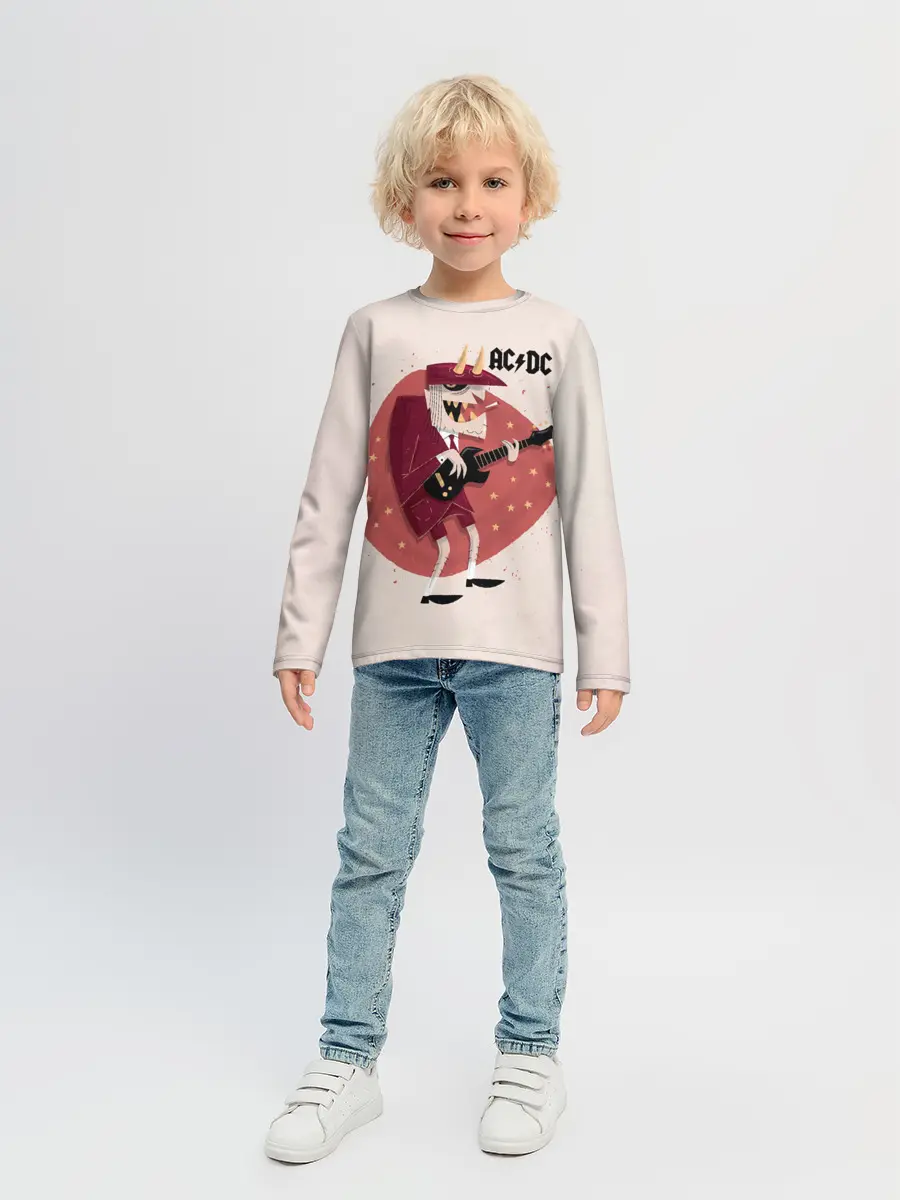 Детский лонгслив / Ангус Янг AC/DC