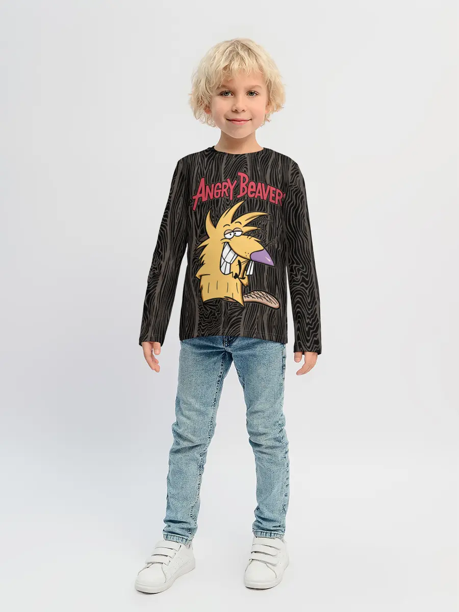 Детский лонгслив / Крутые Бобры