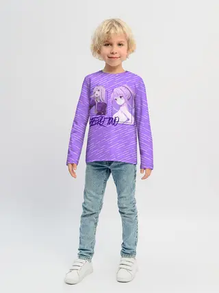 Детский лонгслив / Zero Two в прямоугольнике