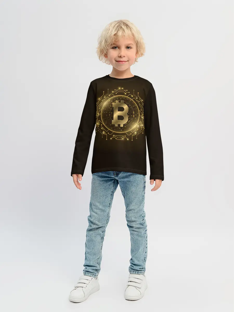 Детский лонгслив / БИТКОИН | КРИПТОВАЛЮТА