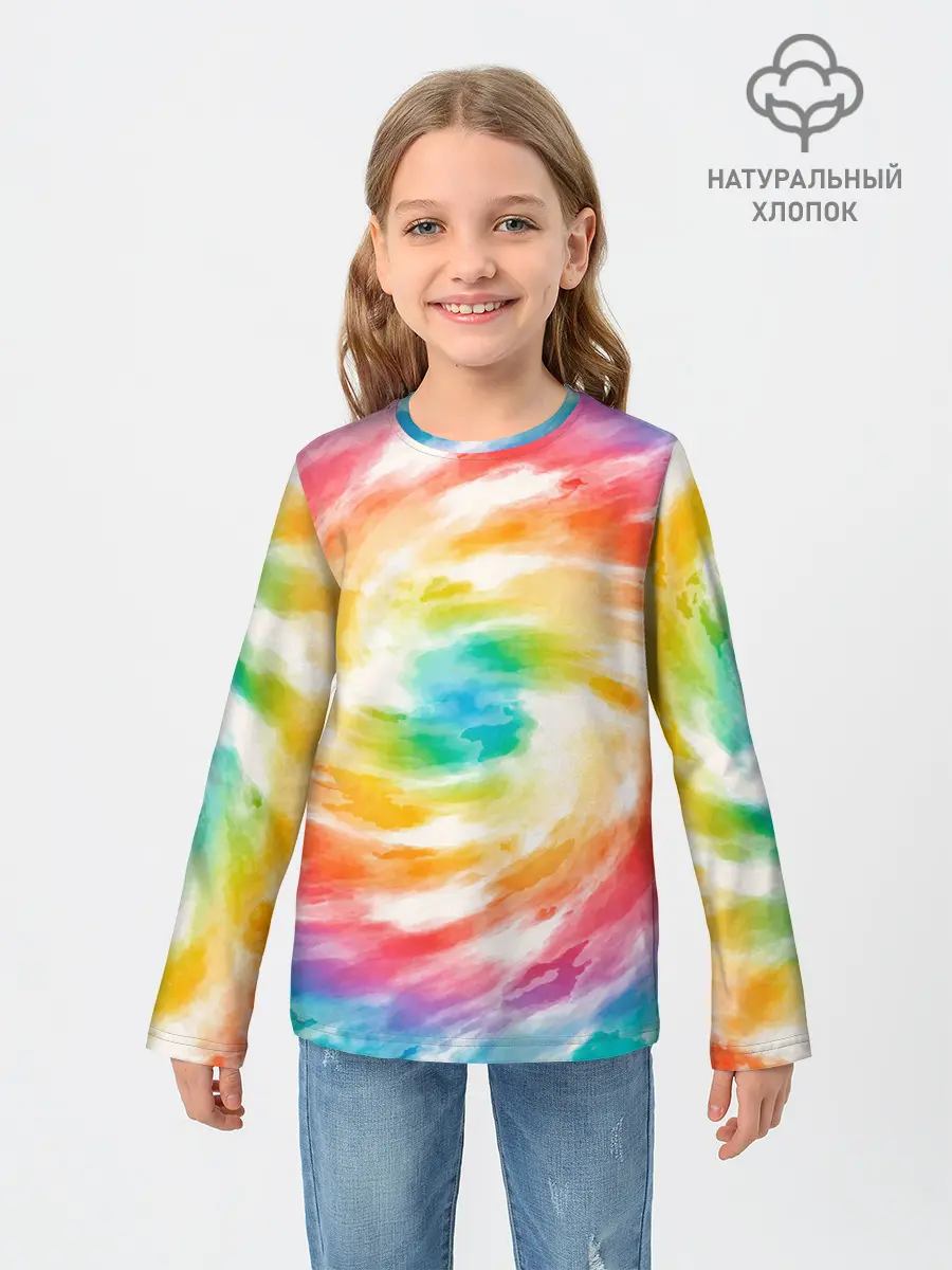 Детский лонгслив / РАДУЖНЫЙ УРАГАН | HURRICANE