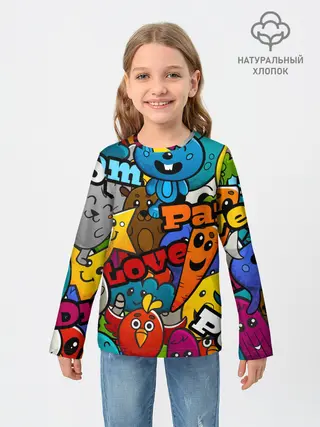 Детский лонгслив / LOVE | PEACE | PARTY