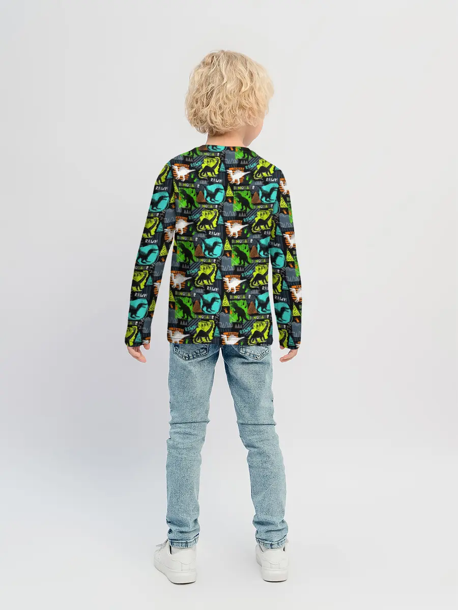 Детский лонгслив / Dinosaurs
