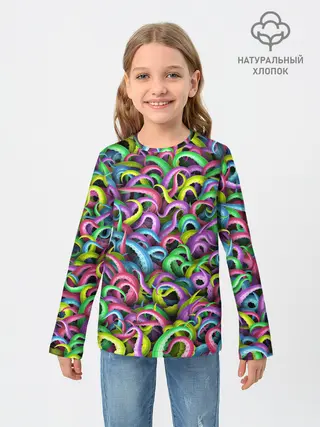 Детский лонгслив / Психоделические щупальца