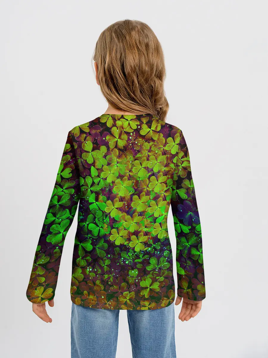 Детский лонгслив / Четырехлистный Клевер