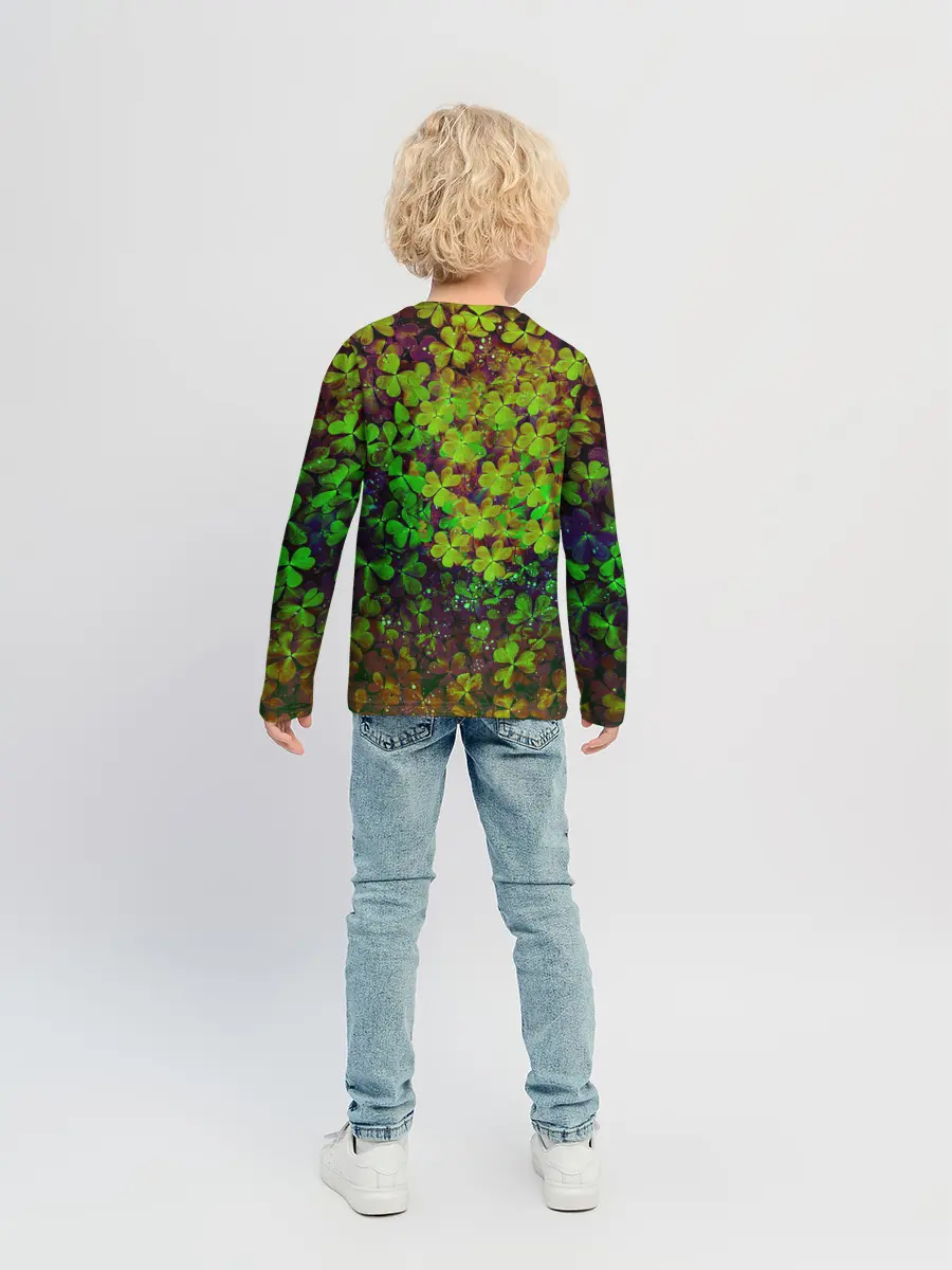 Детский лонгслив / Четырехлистный Клевер