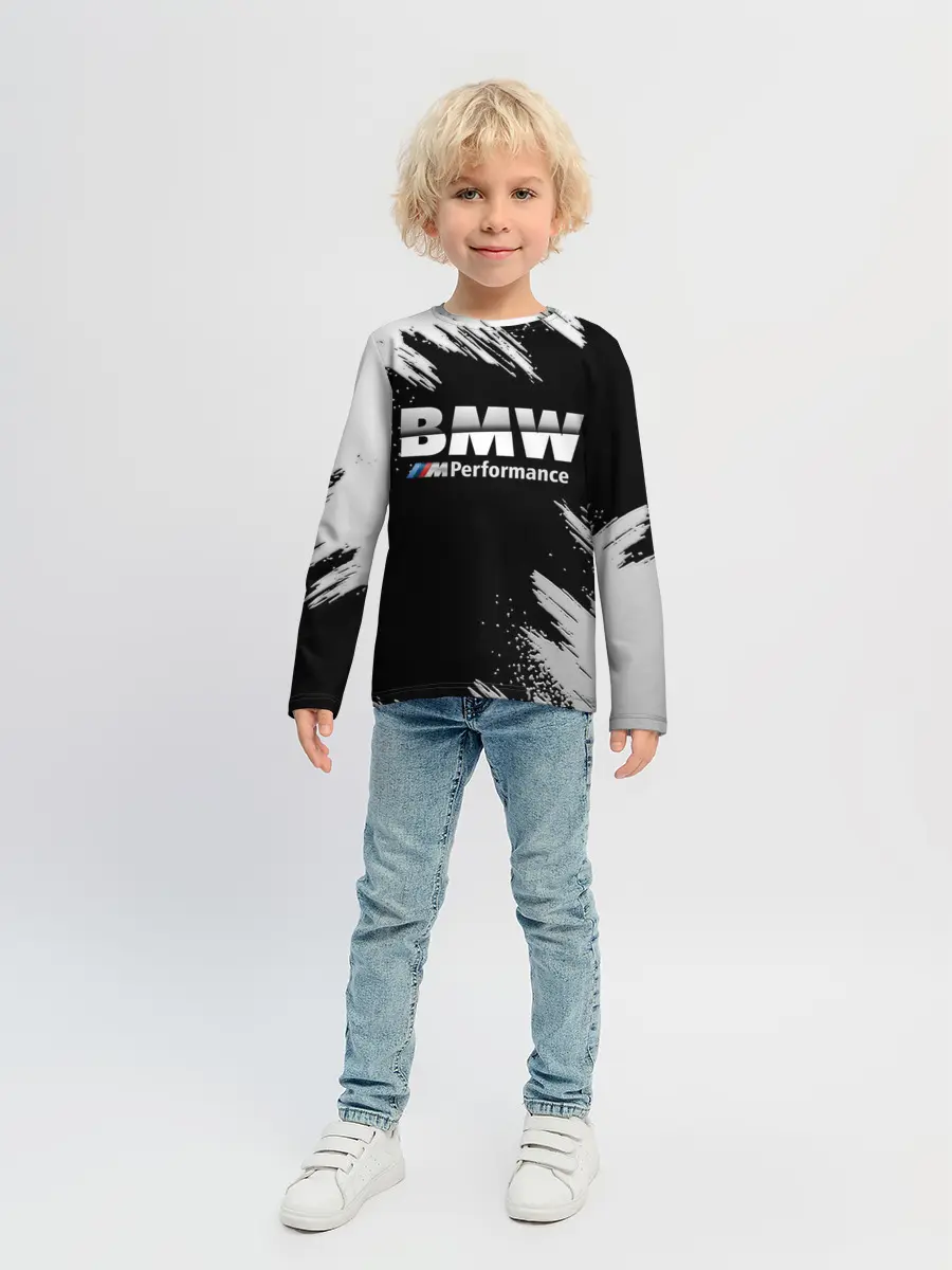Детский лонгслив / БМВ РАЗРЕЗАННОЕ ЛОГО