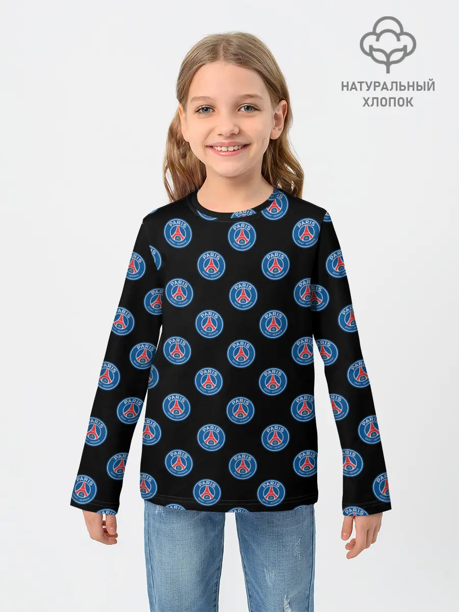Детский лонгслив / ПСЖ ПАТТЕРН | PSG PATTERN