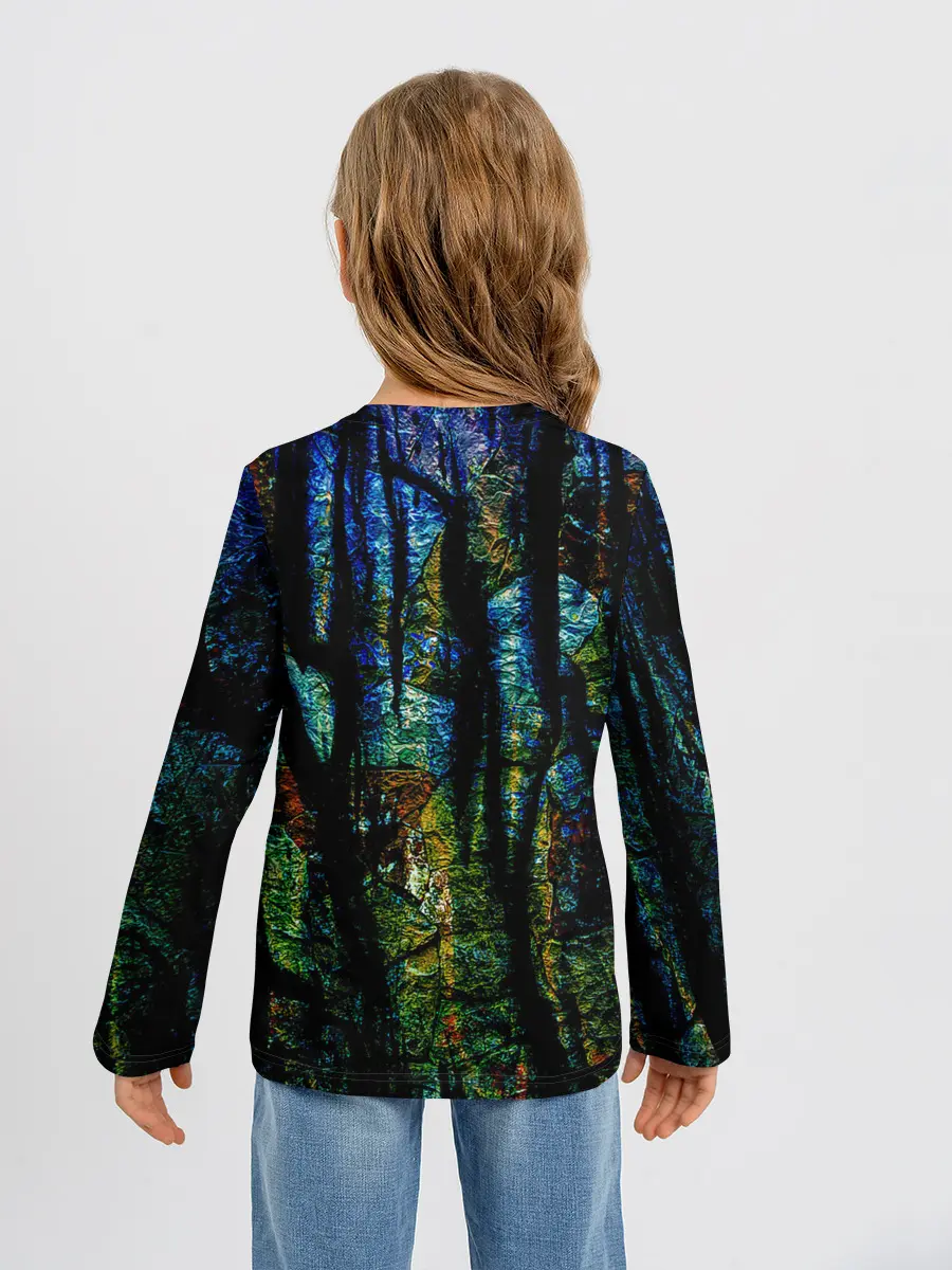 Детский лонгслив / Разноцветная гора